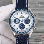OS Factory V3 Replica Omega Speedmaster 50th Snoopy Blue Strap Stainless Steel